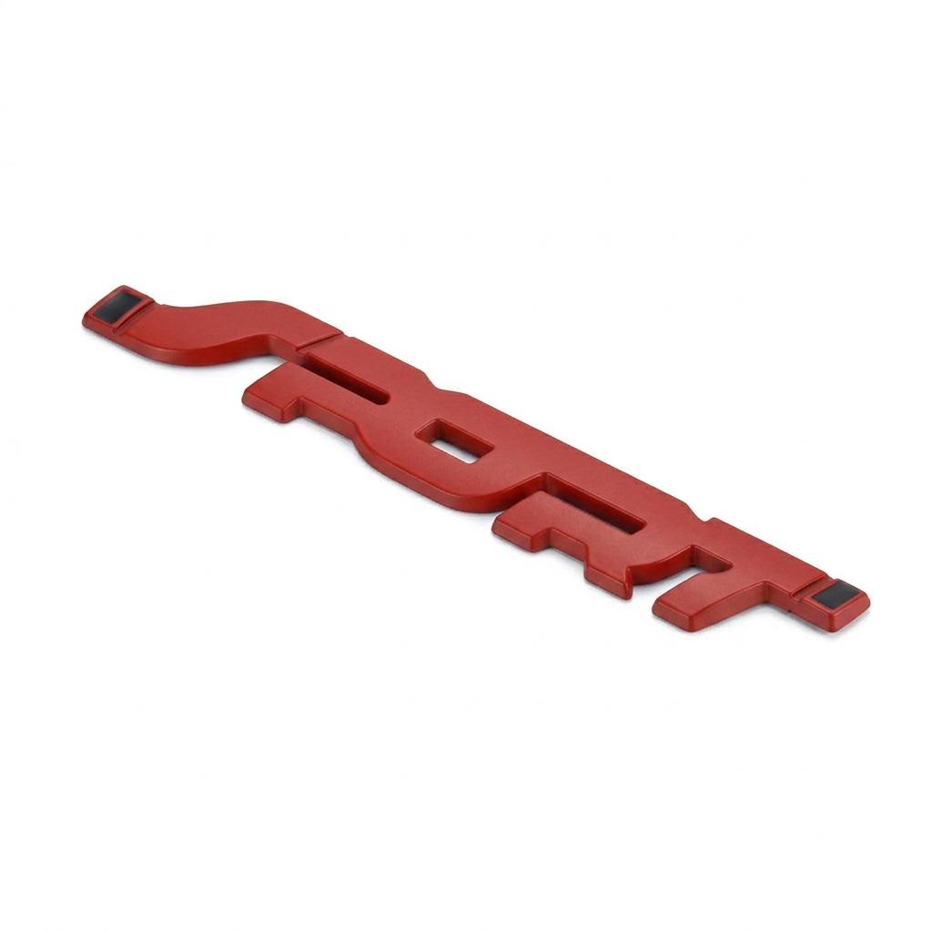 Sticker Badge 3D SPORT Rouge Mat – Emblème Lettres Relief Autocollant Sport Voiture Moto – Badge Tuning Racing