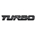 Sticker Badge 3D TURBO Noir Brillant – Emblème Lettres Relief Autocollant Turbo Voiture Moto – Badge Tuning Racing