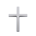 Sticker Badge 3D Croix Chrétienne Chromée – Emblème Croix Relief Autocollant Religieux Voiture Moto – Badge Foi Chrétien