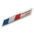 Sticker Autocollant Motorsport S Line Drapeau France – Badge Aluminium Sport Bleu Blanc Rouge – Sticker Voiture Moto Tuning